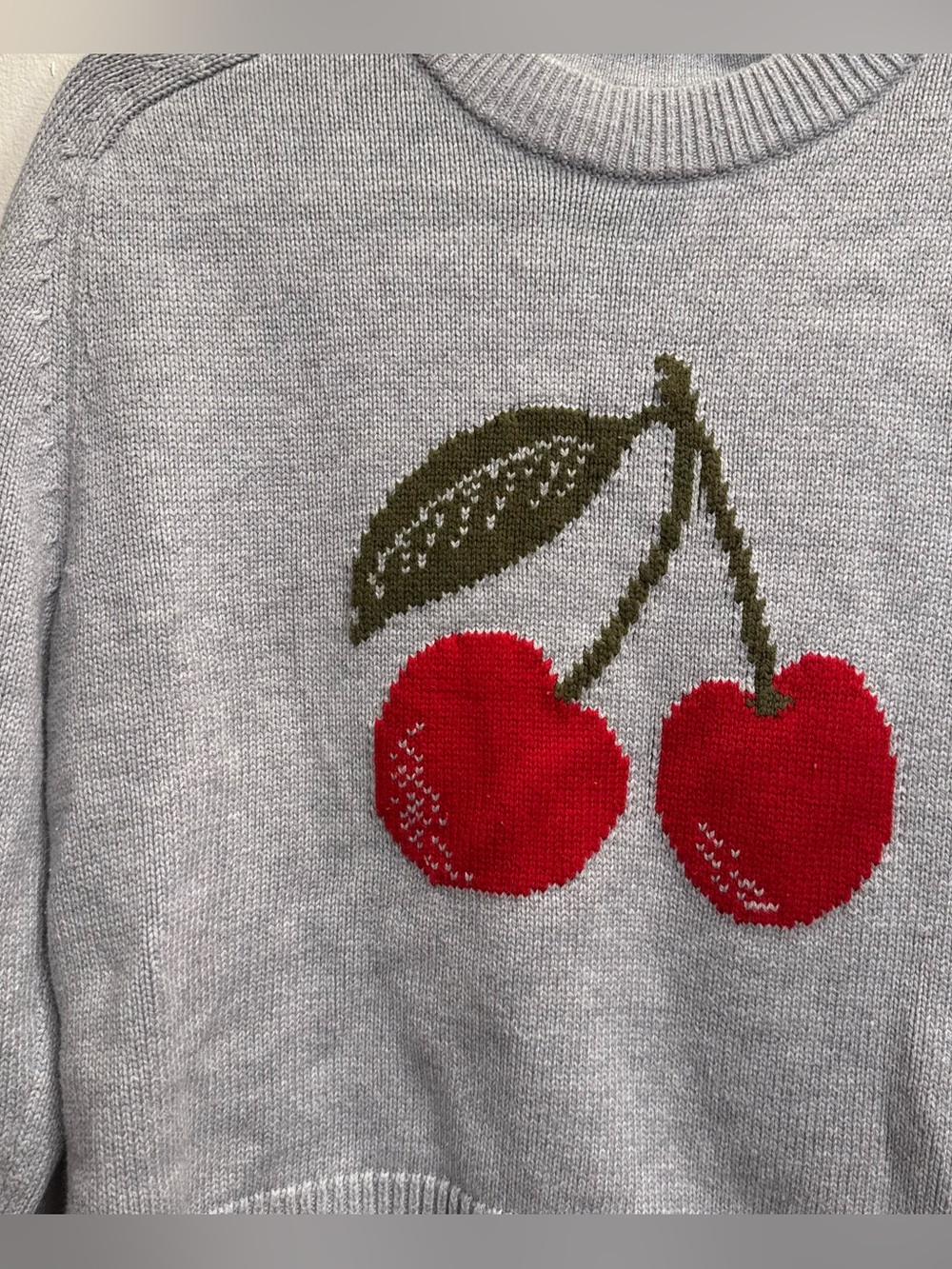 Abercrombie & Fitch Madeline Cherry Crew Sweater - Picture 3 of 5
